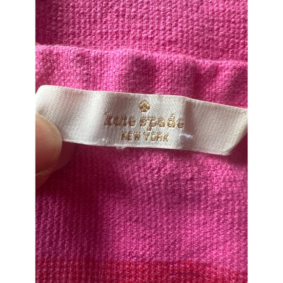 Kate Spade New York Striped & Patterned Hand Towels Set Of 2 Cotton Pink & Red - Picture 5 of 5